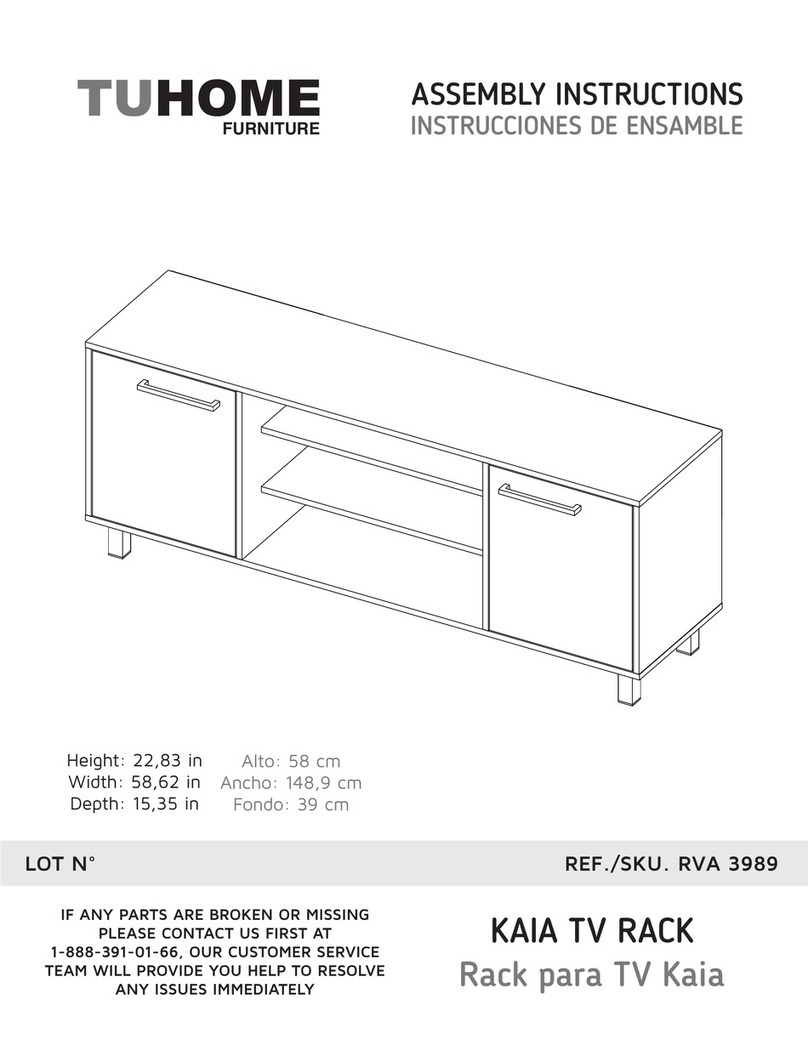 TUHOME Furniture KAIA RVA 3989 Assembly instructions