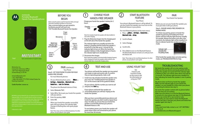 Motorola T307 manual