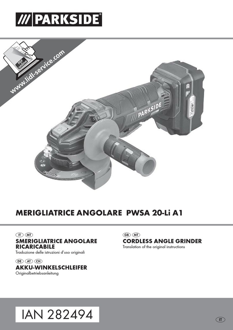 Parkside PWSA 20-Li A1 Translation of the original instructions