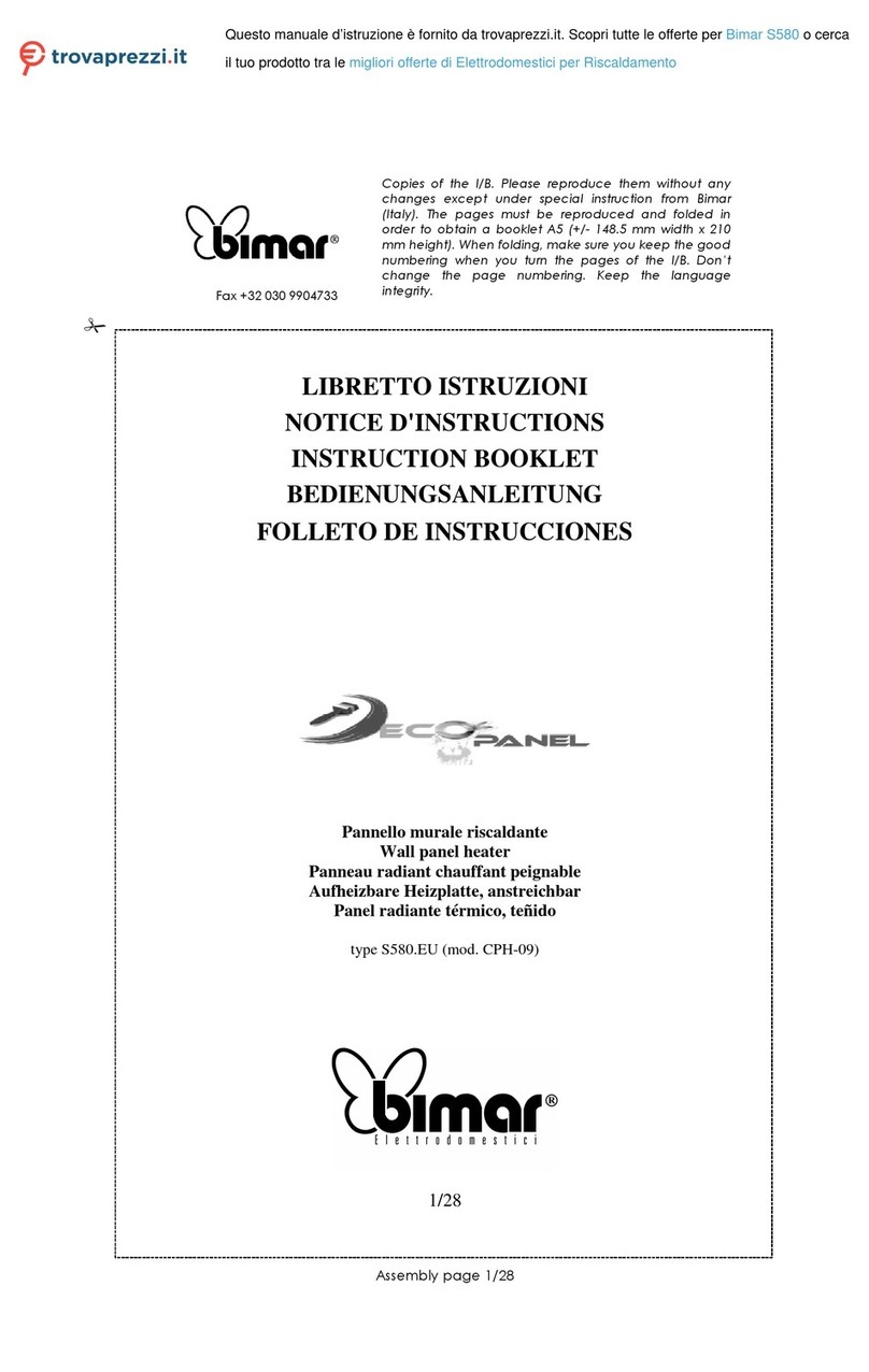 Bimar ECOPANEL S580.EU Instruction booklet