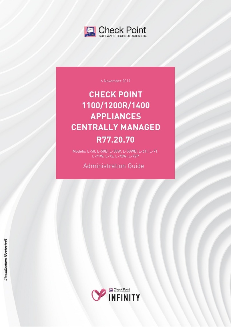 Infinity CHECK POINT 1100 Administration guide