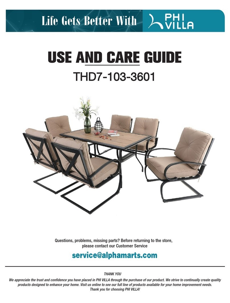 PHI VILLA THD7-103-3601 Use and care guide PHI VILLA THD7-103-3601 Use and care guide