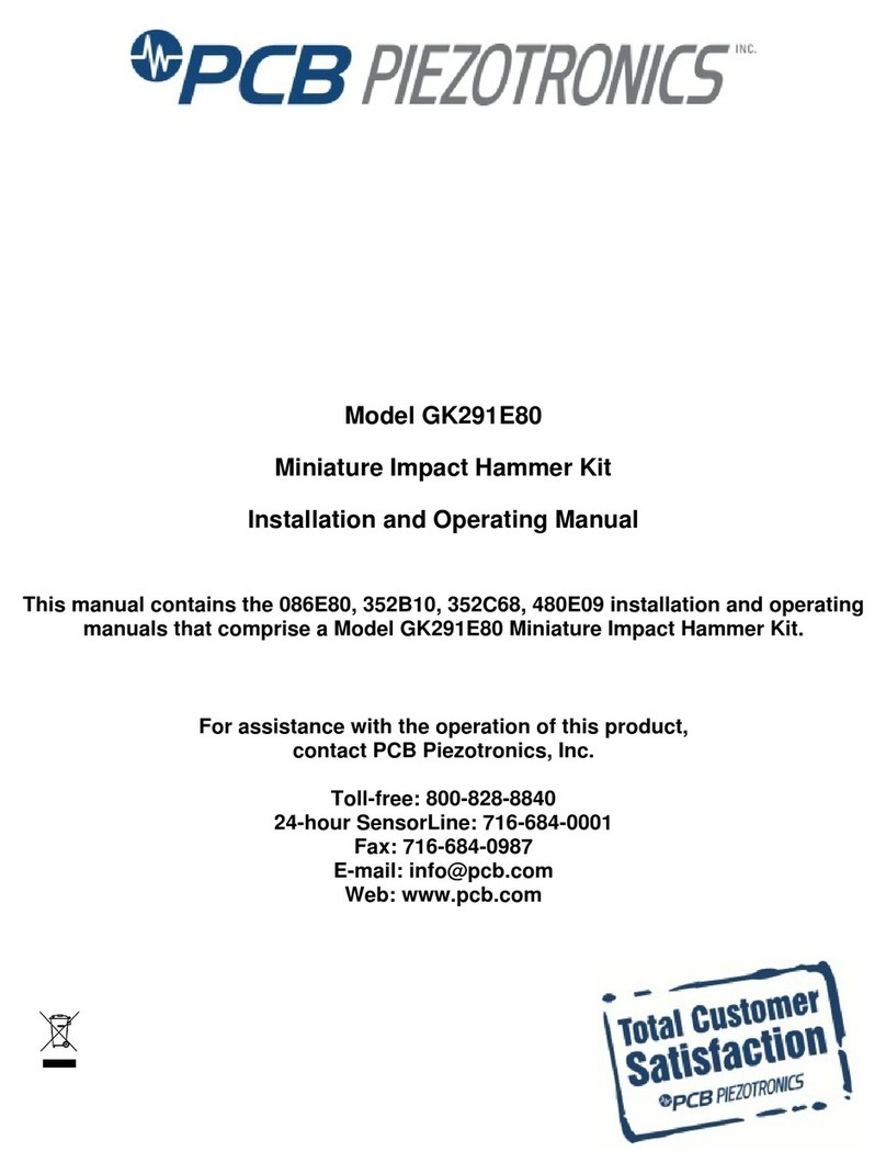 PCB Piezotronics GK291E80 Installation and operating manual PCB Piezotronics GK291E80 Installation and operating manual