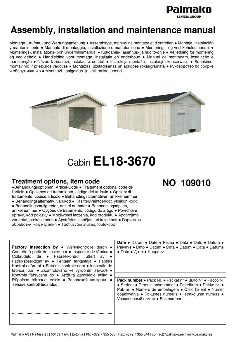 Lemeks Palmako EL18-3670 Installer manual