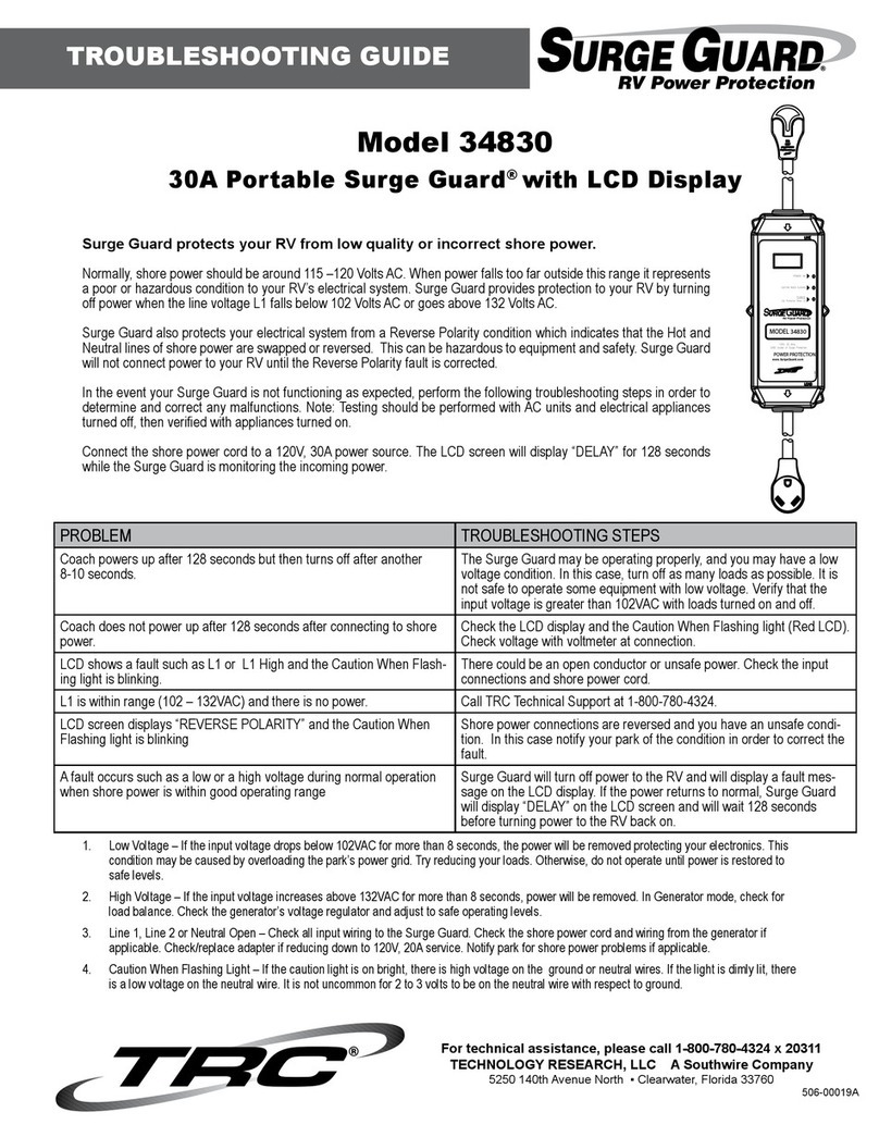 Surge Guard 34830 troubleshooting guide