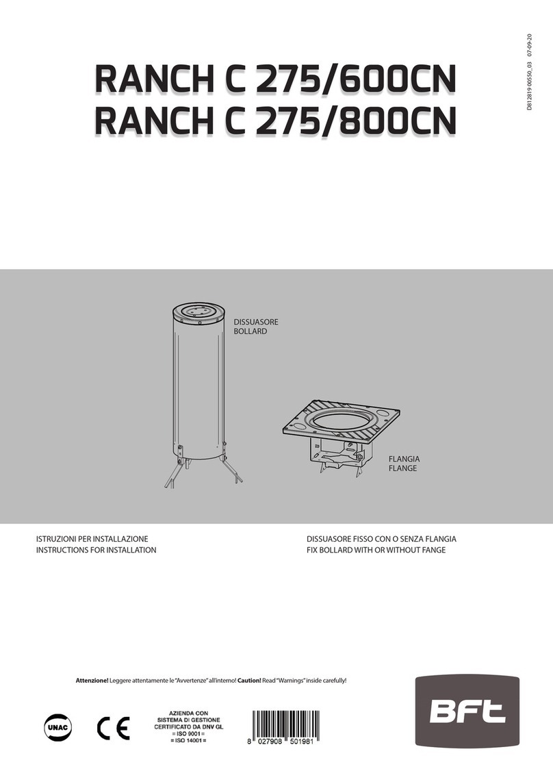 BFT RANCH C 275/600CN Instructions for installation