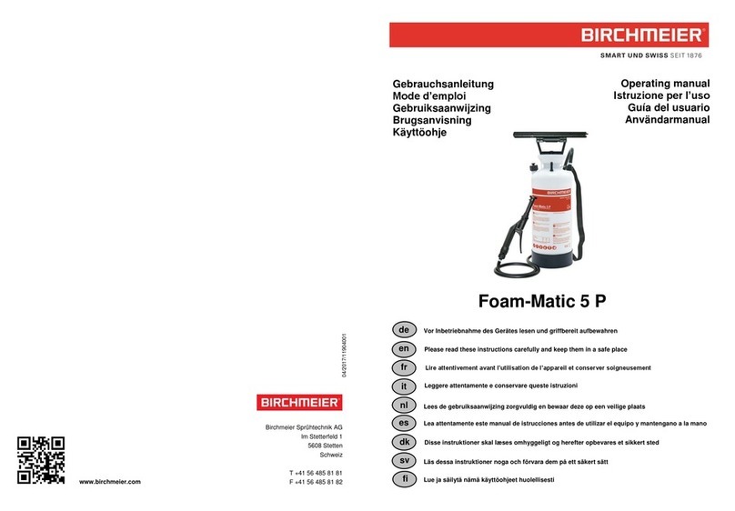 Birchmeier Foam-Matic 5 P User manual