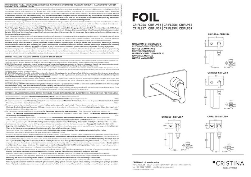 CRISTINA FOIL CRIFL256 User manual