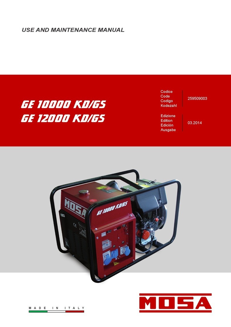 Mosa GE 10000 KD/GS User manual