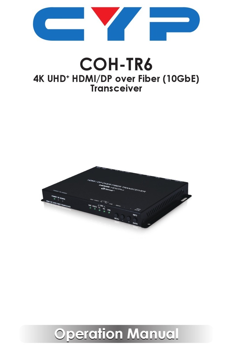 CYP COH-TR6 User manual