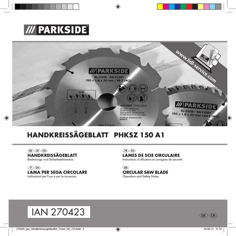 Parkside PHKSZ 150 A1 Operation and safety notes