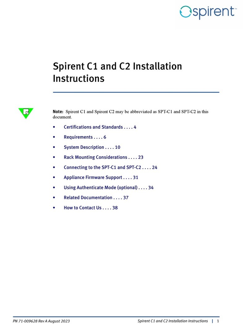 Spirent communications C1 installation instructions