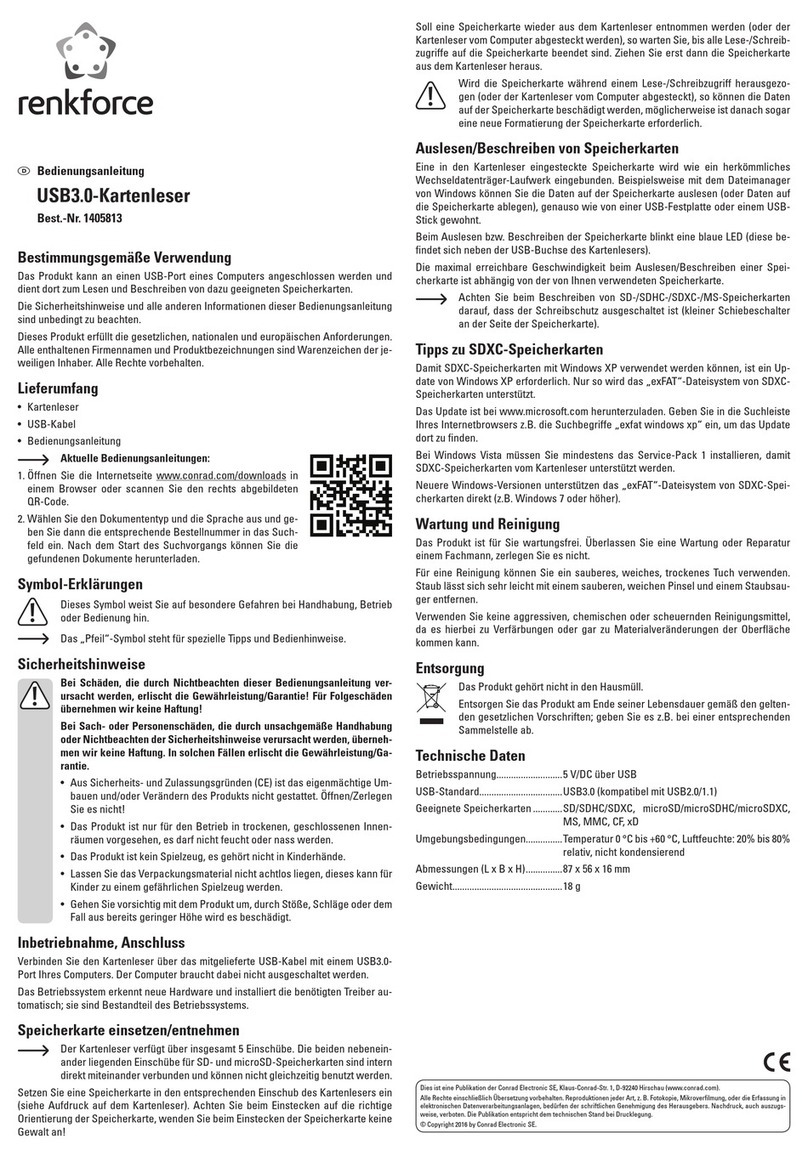 Renkforce 1405813 operating instructions