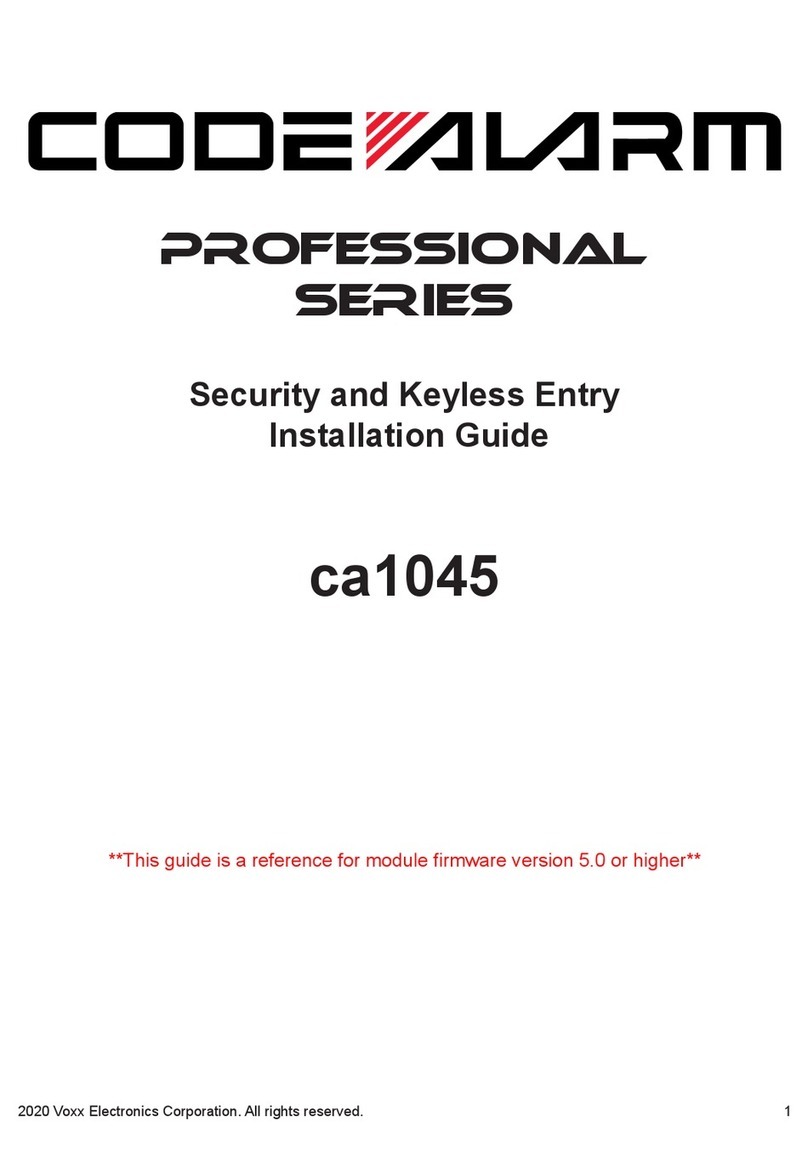 Code Alarm PROFESSIONAL SERIES User manual