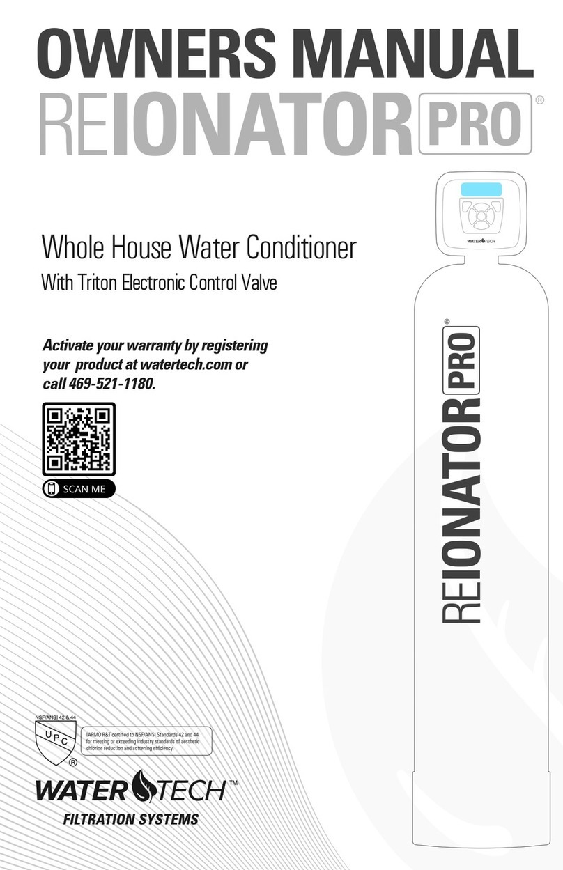 WaterTech Reionator Pro RX10 User manual