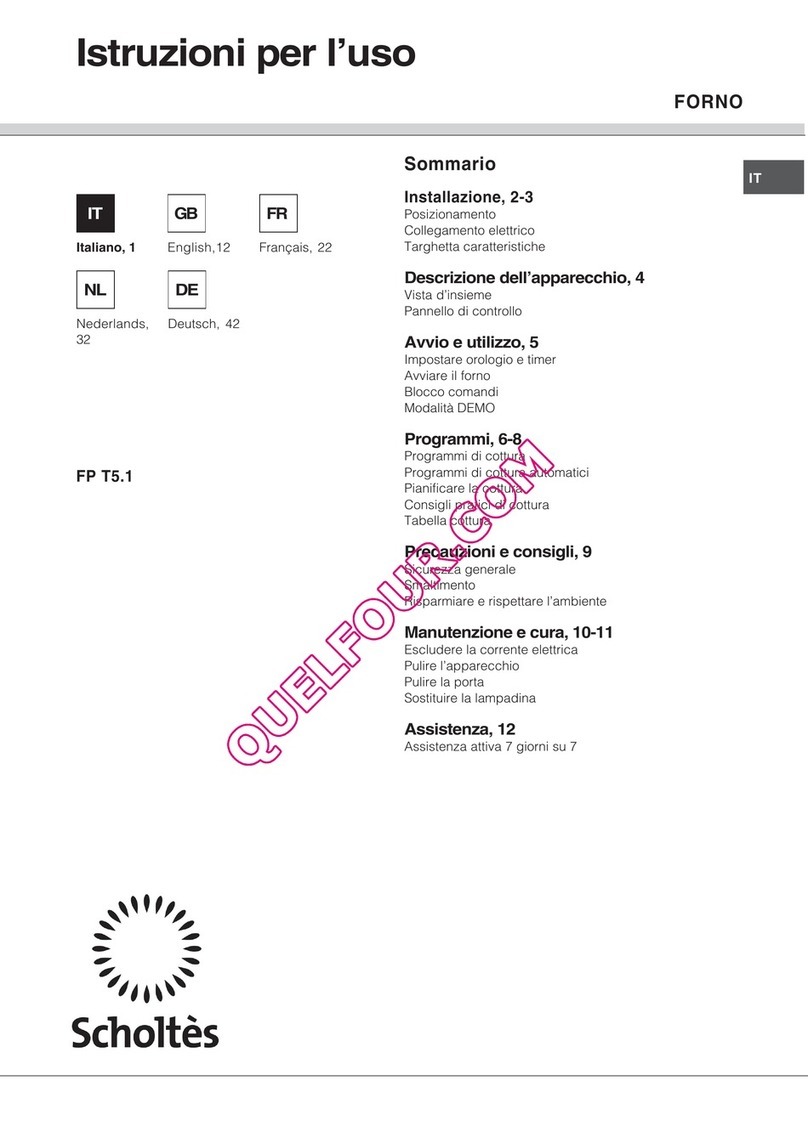 SCHOLTES FP T5.1 operating instructions