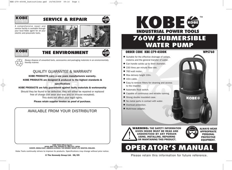 KOBE WPS760 Operator's manual KOBE WPS760 Operator's manual