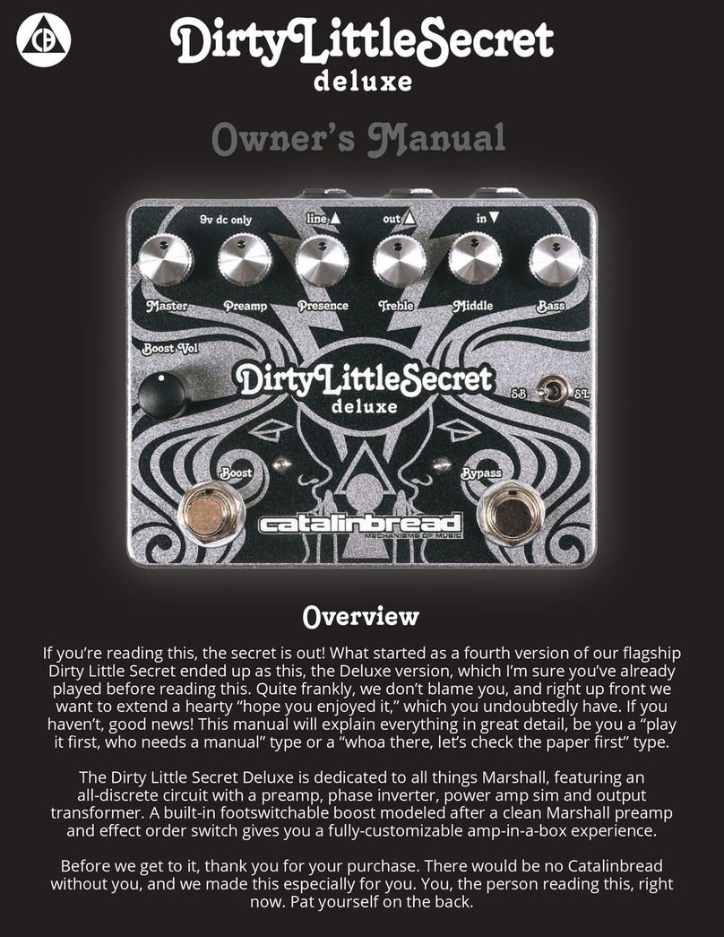 Catalinbread DirtyLittleSecret deluxe User manual