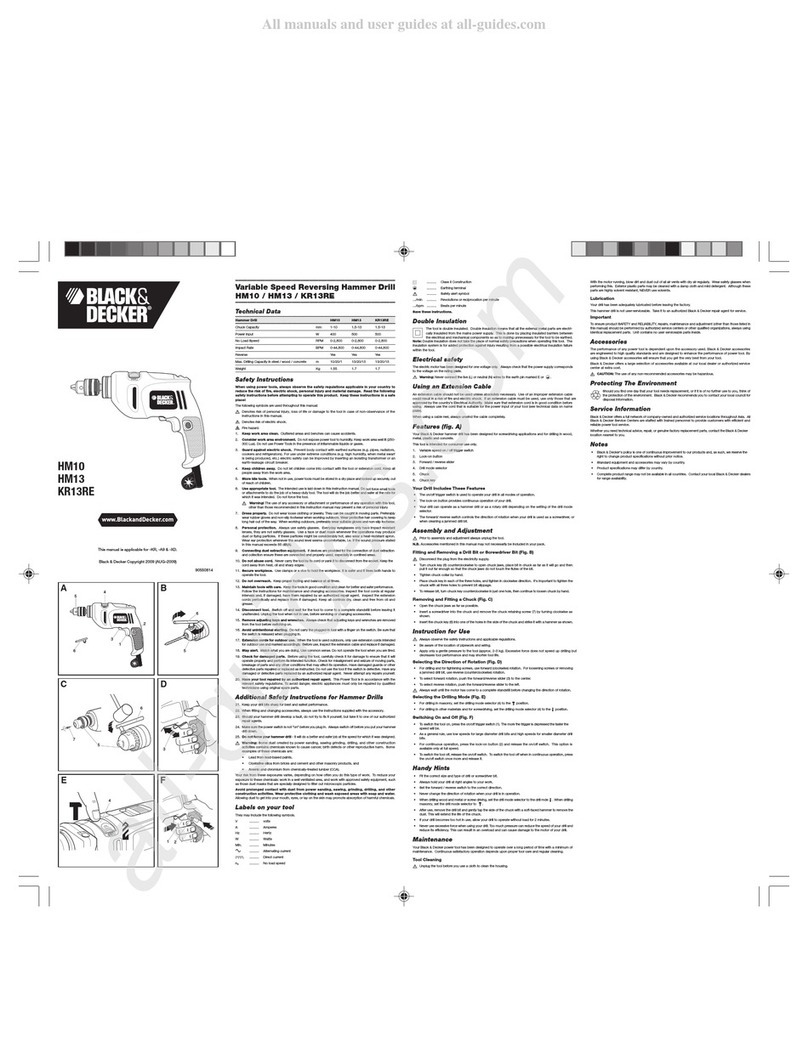 Black & Decker HM10 User manual