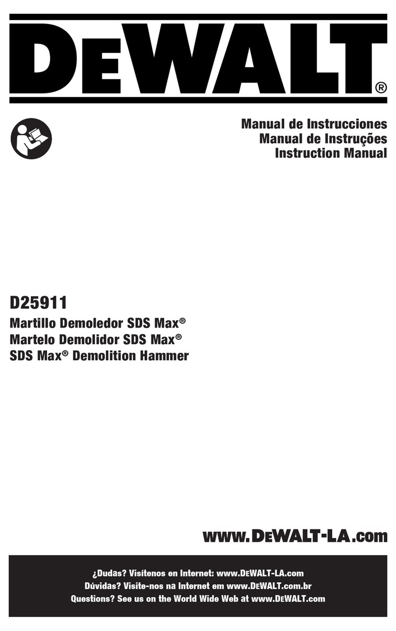 DeWalt SDS Max D25911 instruction manual