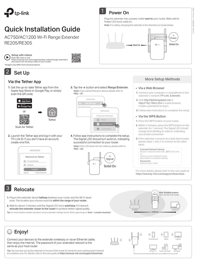 TP-Link RE205 Quick installation guide