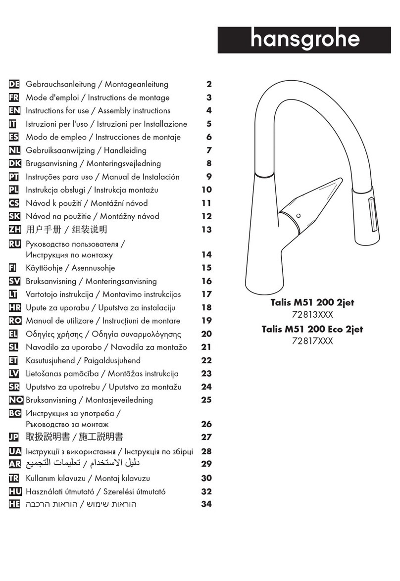 Hans Grohe Talis M51 200 2jet 72813 Series Manual