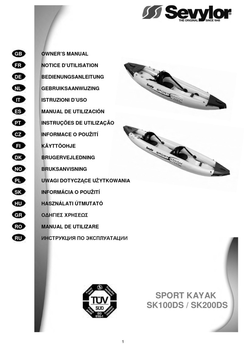 Sevylor SK100DS owner's manual