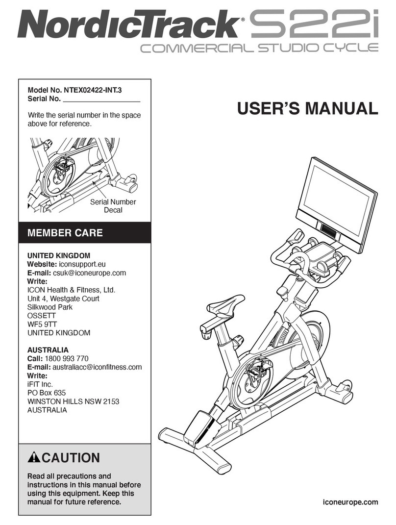 ICON Health & Fitness NTEX02422-INT.3 User manual