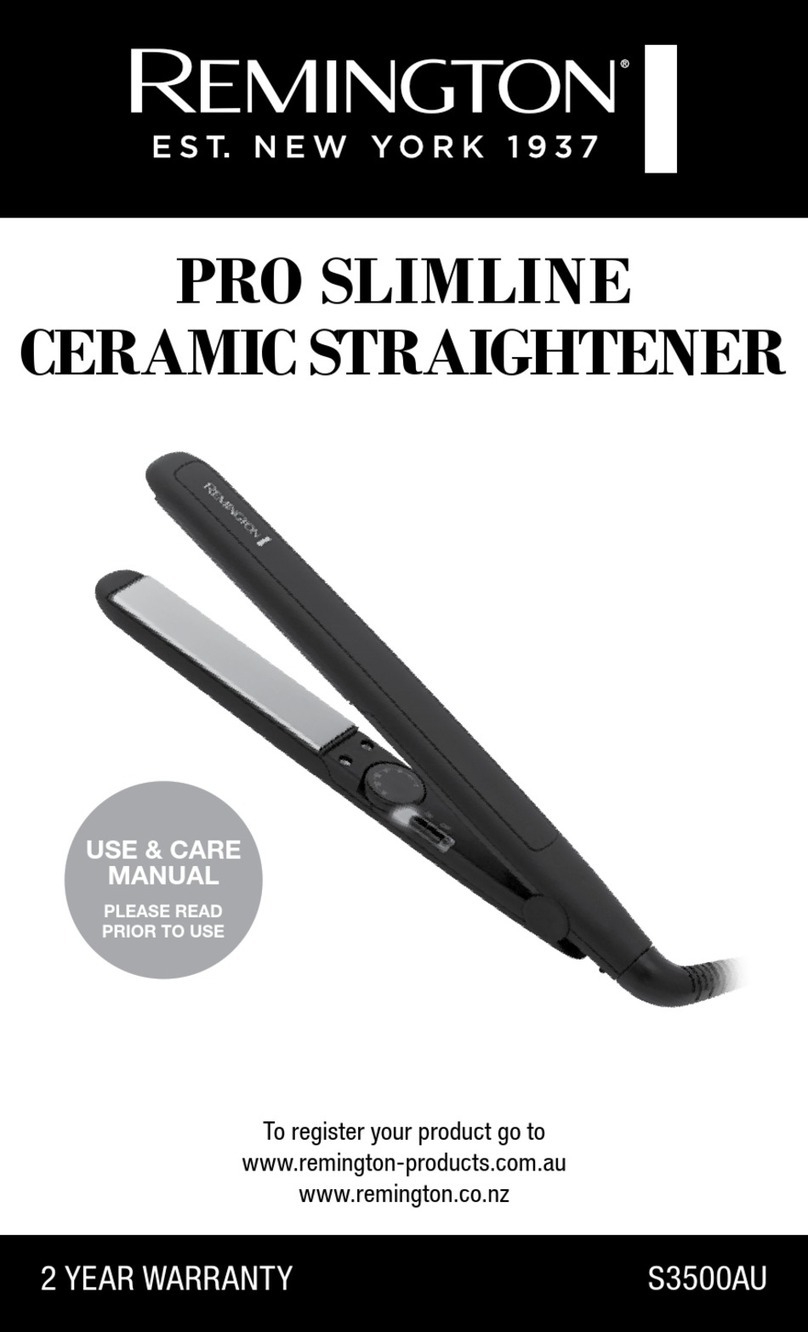 Remington S3500AU Use & care manual