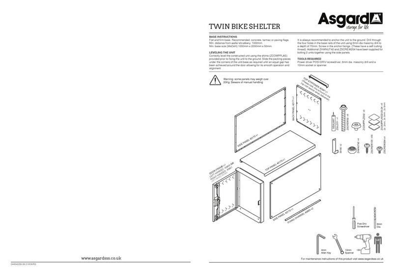 Asgard TWIN BIKE SHELTER Assembly instructions
