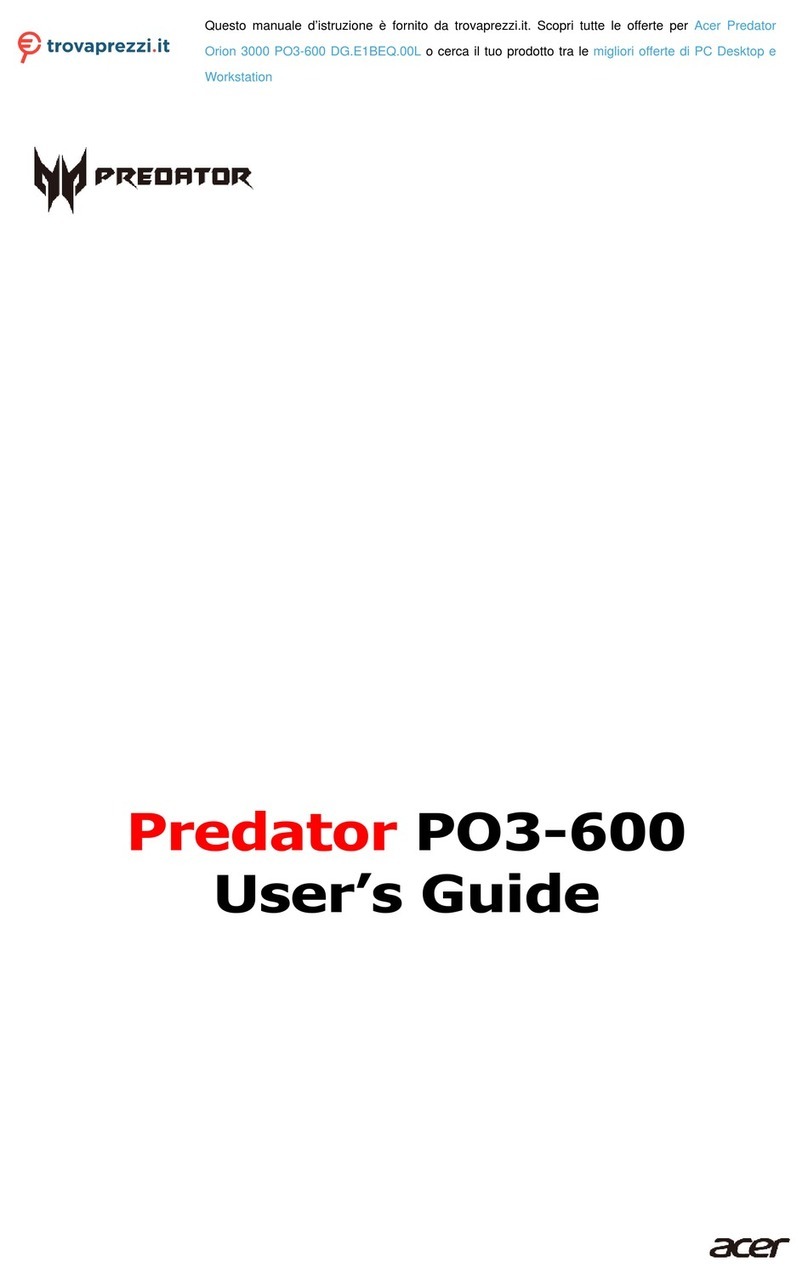 Acer Predator Orion 3000 PO3-600 User manual