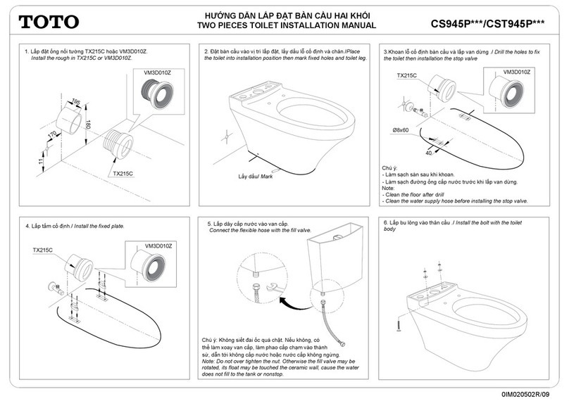 Toto CS945P Series User manual