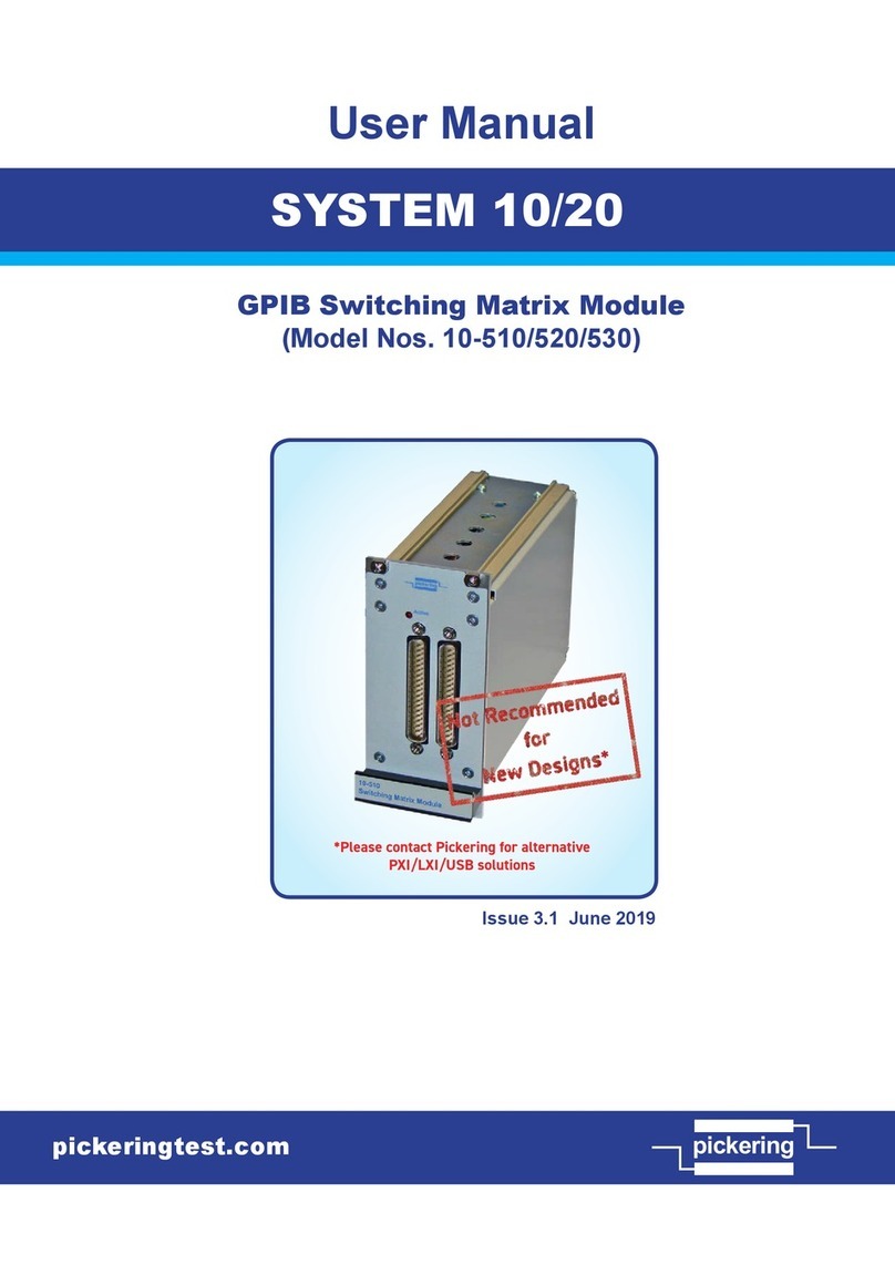 Pickering SYSTEM 10 User manual