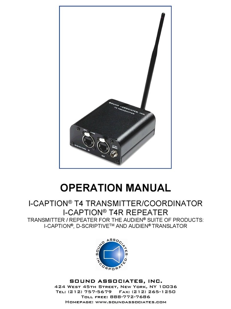 Sound Associates I-CAPTION T4 Operation manual