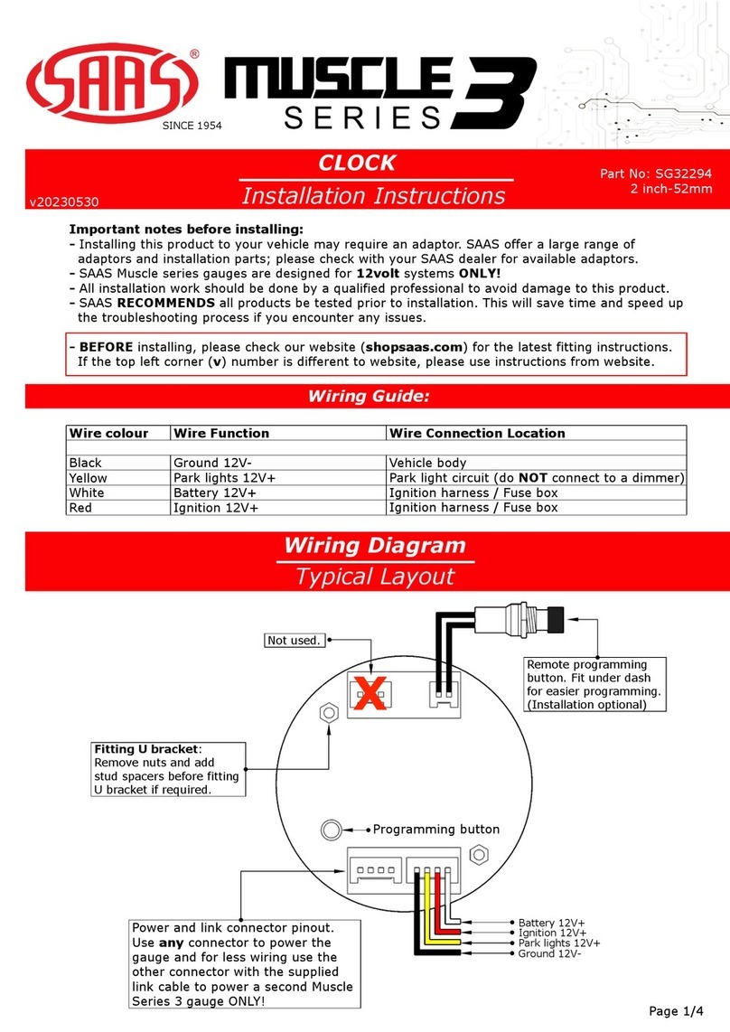 SAAS MUSCLE 3 Series installation instructions