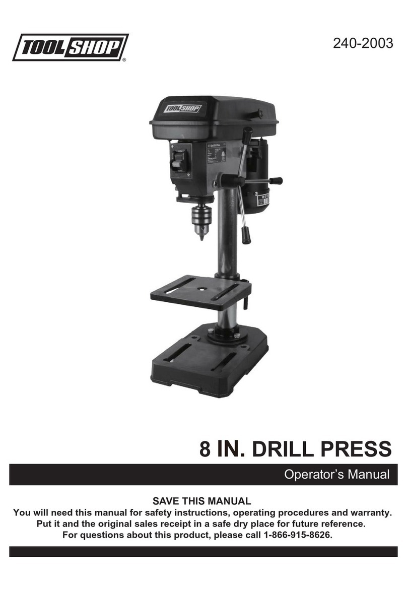 Toolshop 240-2003 Operator's manual