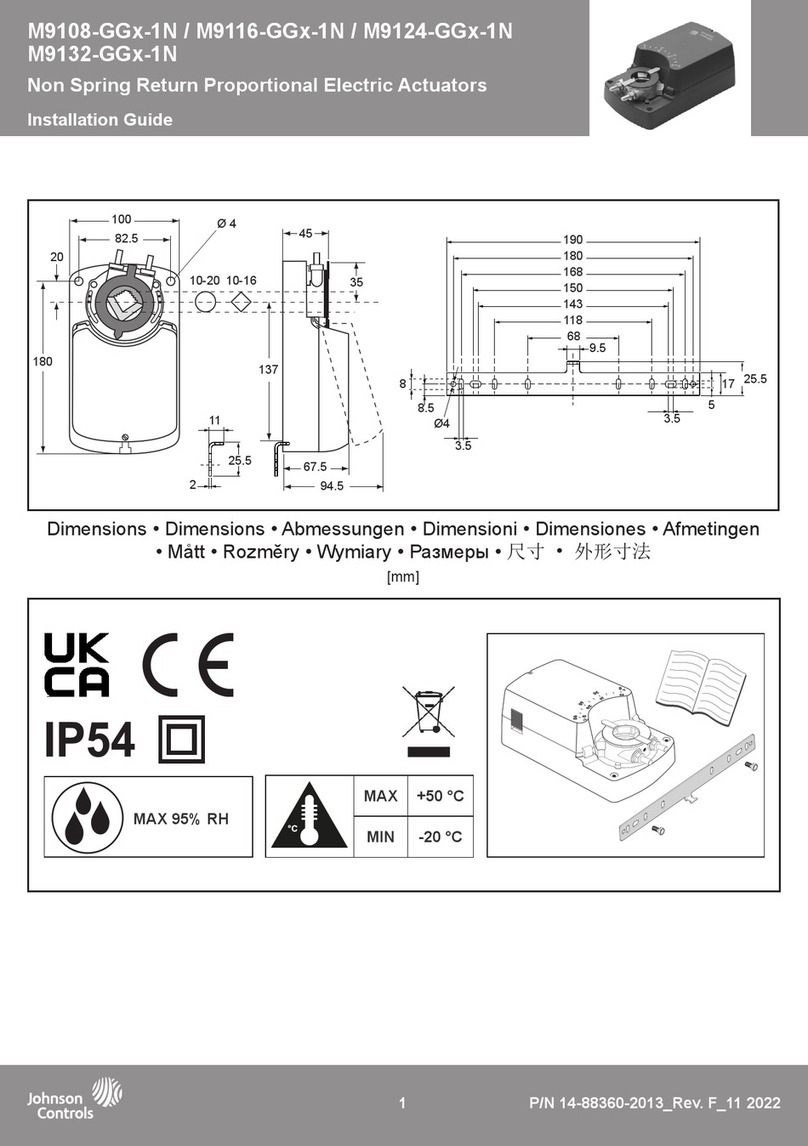 Johnson Controls M9108-GG 1N Series User manual