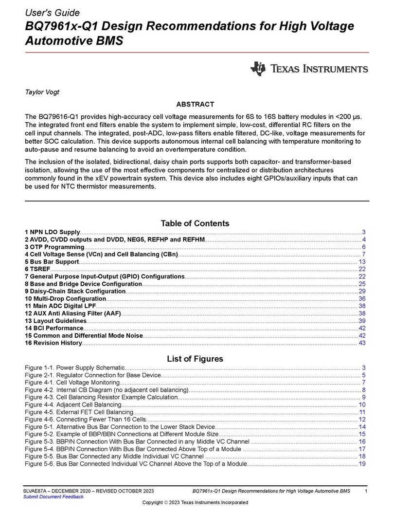 Texas Instruments BQ7961-Q1 Series User manual Texas Instruments BQ7961-Q1 Series User manual