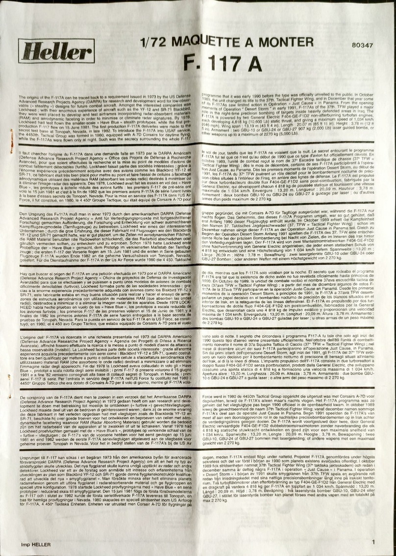 HELLER F.117 A User manual