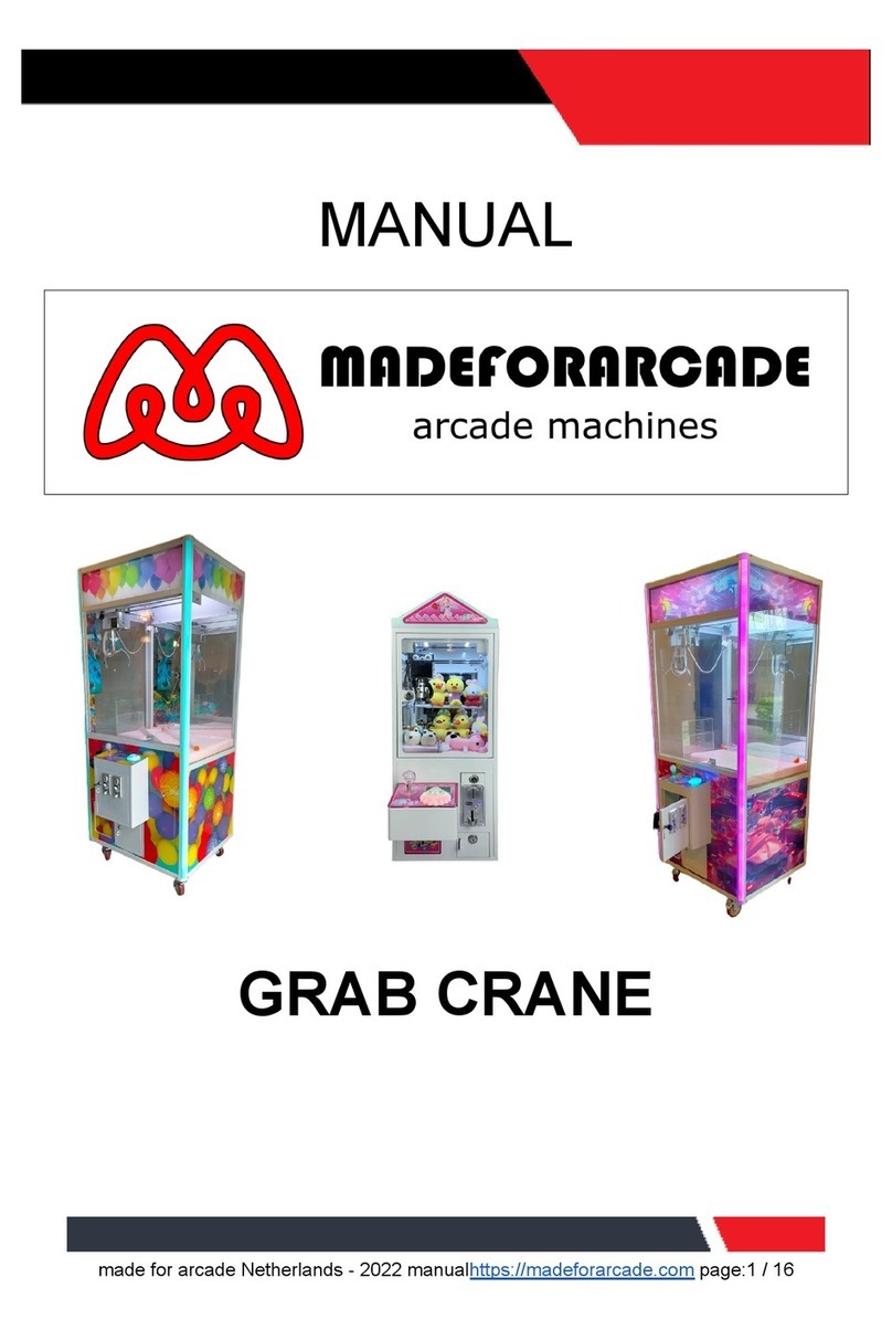 MADEFORARCADE GRAB CRANE User manual