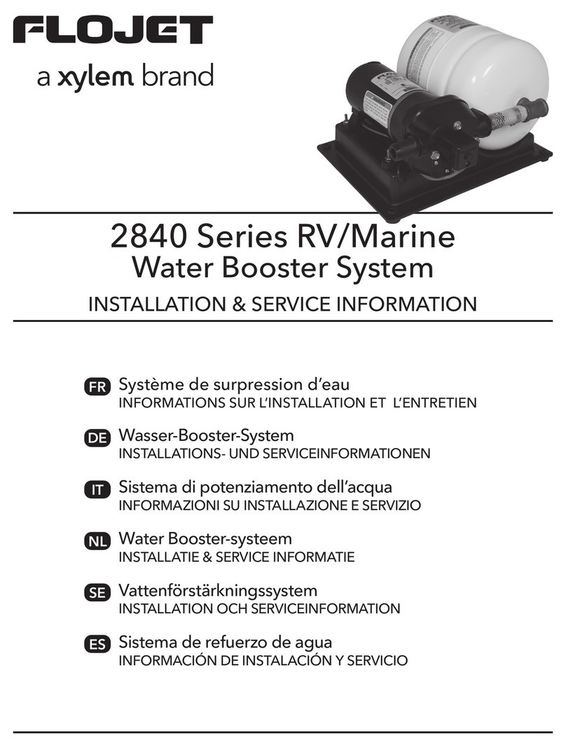 Xylem FLOJET 2840 Series INSTALLATION & SERVICE INFORMATION Xylem FLOJET 2840 Series INSTALLATION & SERVICE INFORMATION