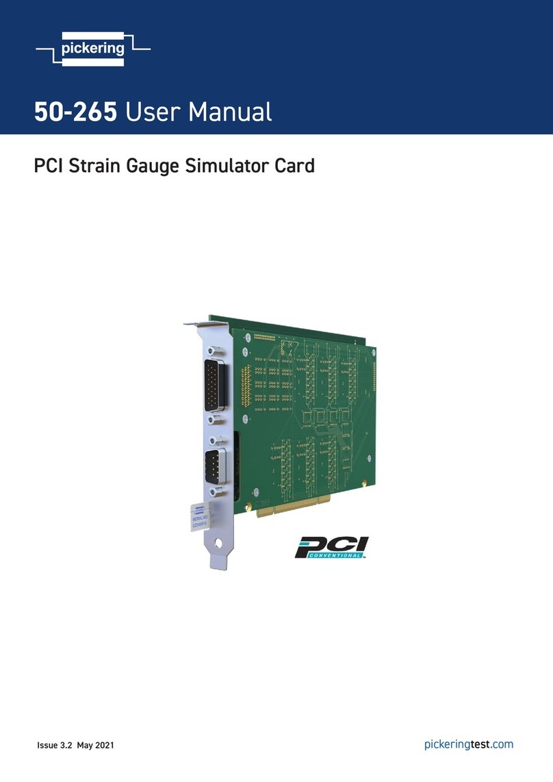 Pickering 50-265 user manual