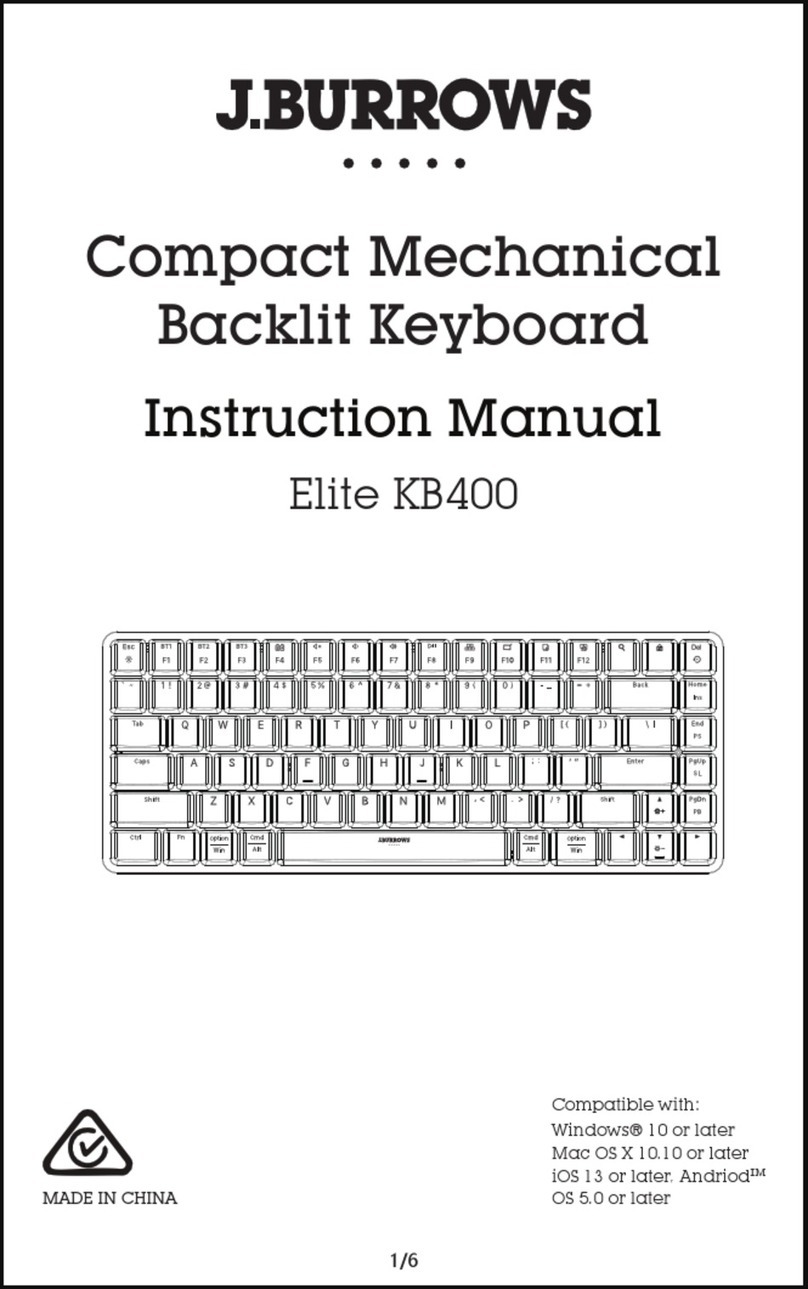 J.Burrows Elite KB400 User manual