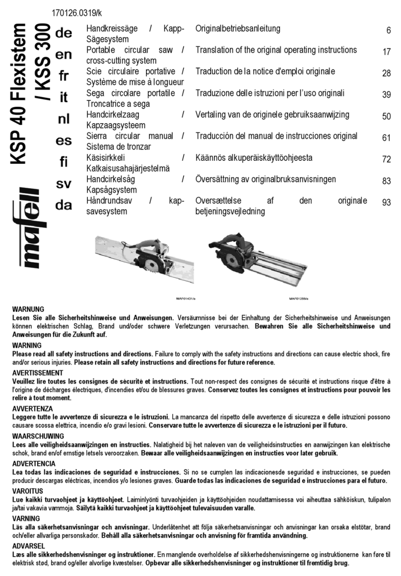 Mafell KSP 40 Flexistem User manual