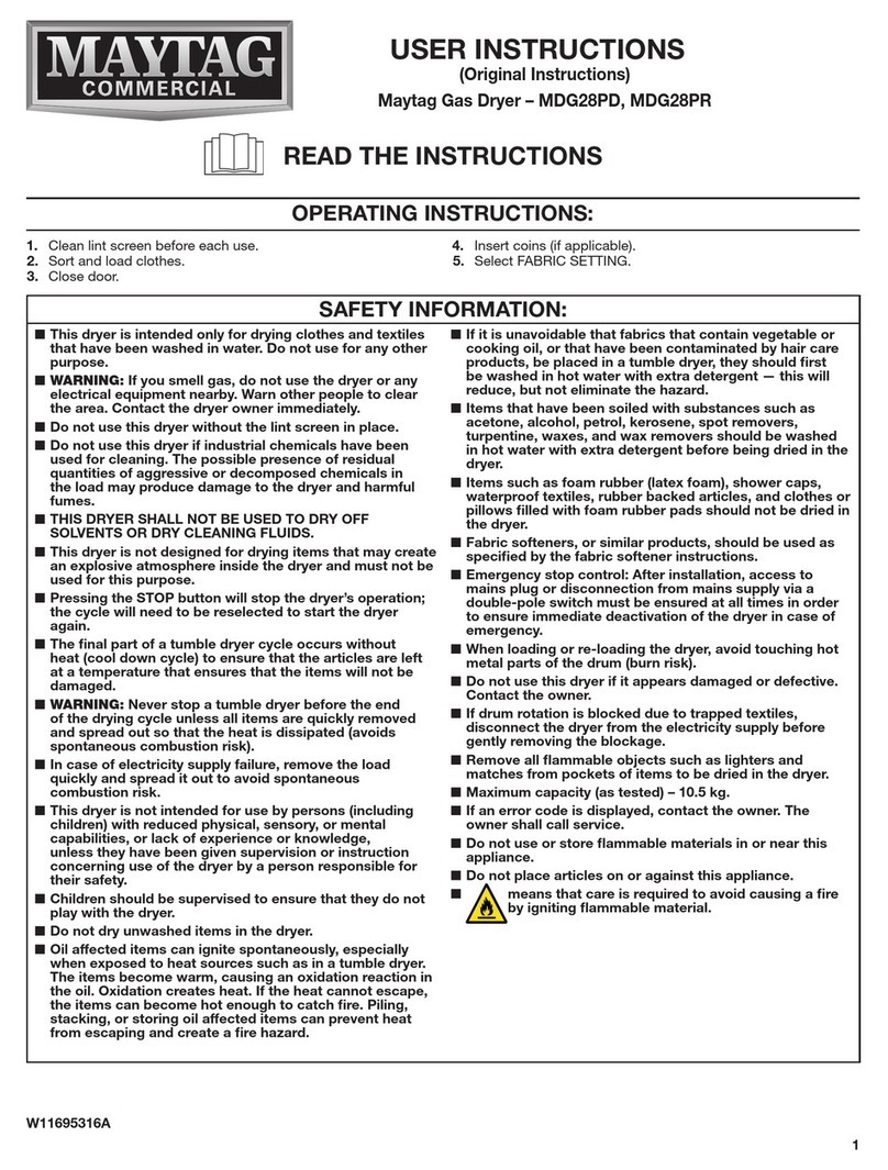 Maytag MDG28PD User manual