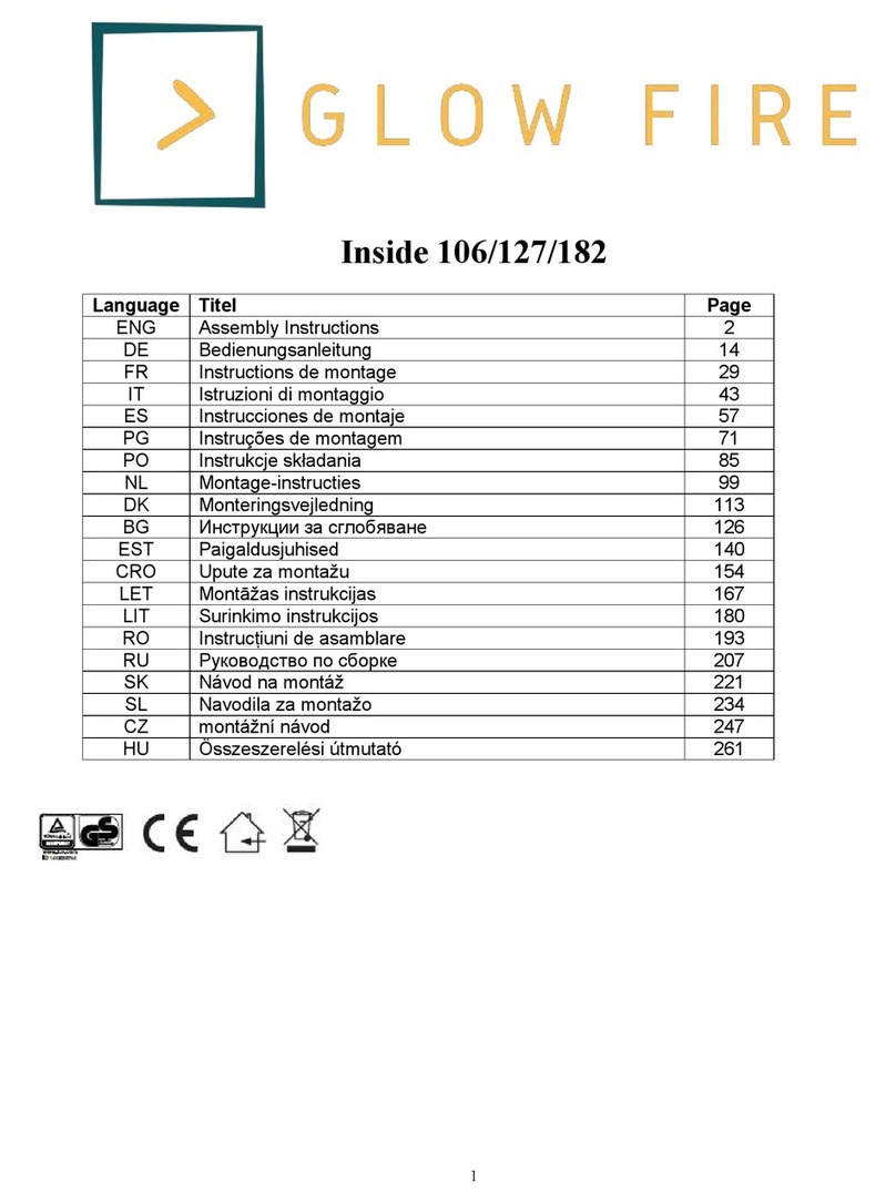 Glow Fire Inside 106 User manual Glow Fire Inside 106 User manual