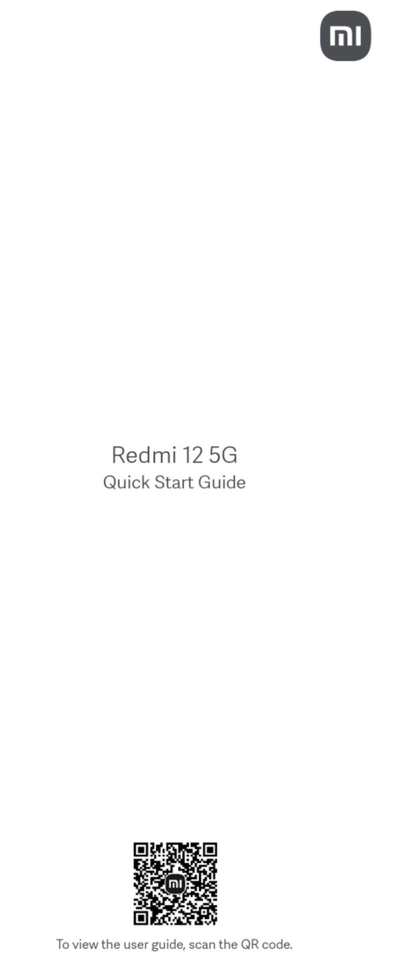 Mi Redmi 12 5G User manual