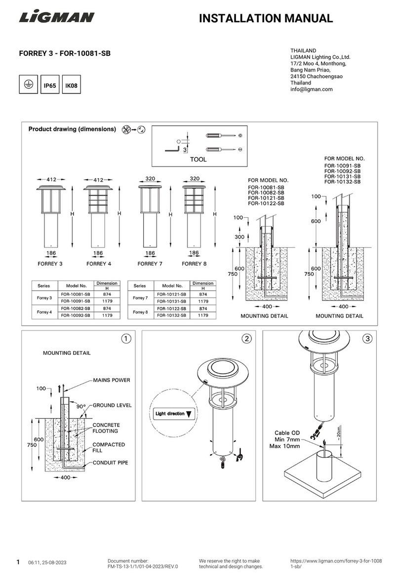 LIGMAN FORREY 3 installation manual