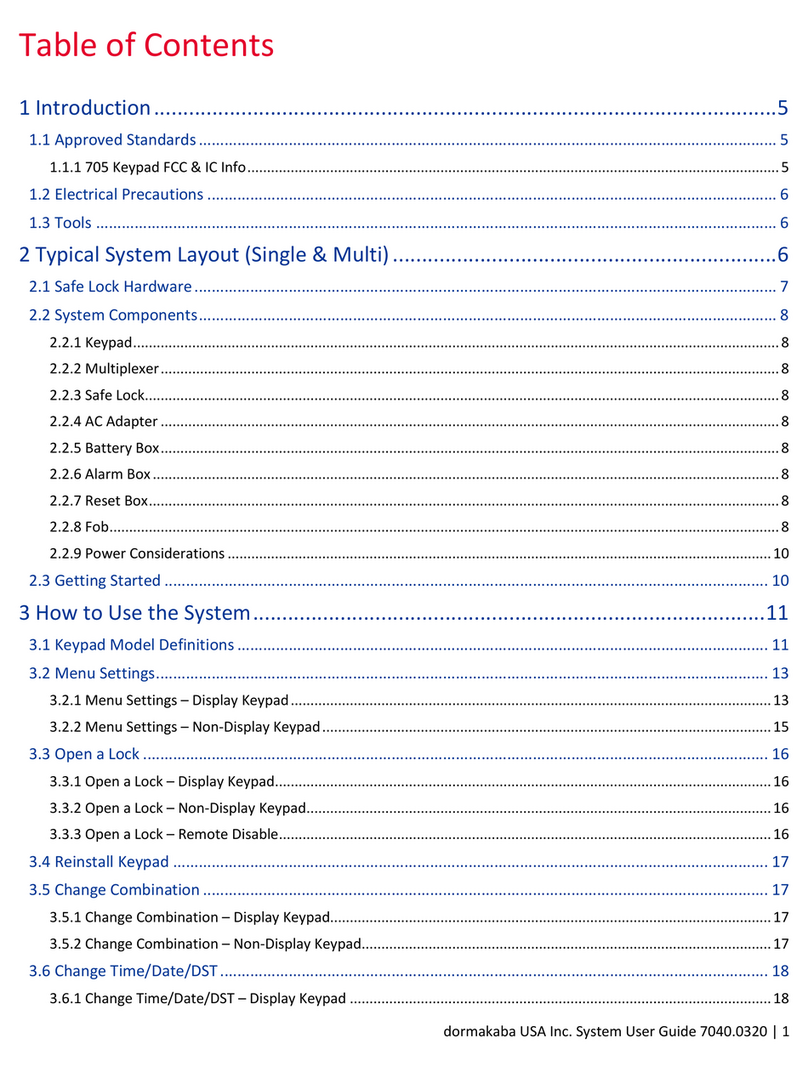 Dormakaba 705 User manual