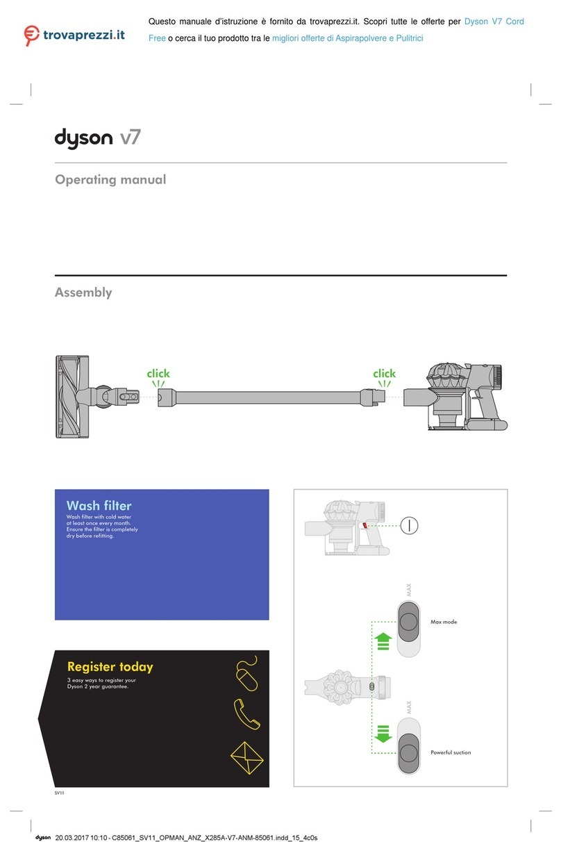 Dyson V7 Cord Free User manual Dyson V7 Cord Free User manual